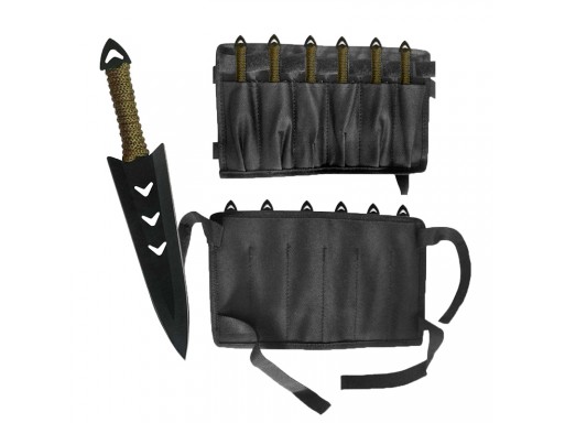 Falcon 6 PC 6" Overall Arrow Head Throwing Knife Set A0243