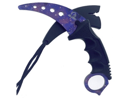 Falcon 7 1/2" Purple Karambit Trainer Necklace Knife KC1307PP