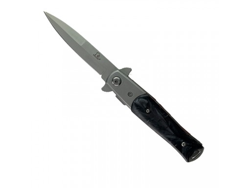 Falcon 7" Spring Assisted Pocket Knife w/ Faux Black Marble Handle KS1106CBK