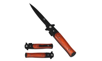 Falcon 8 3/4" Wood Handle Spring Assisted Knife KS1107BWD Falcon 8 3/4" Wood Handle Spring Assisted Knife KS1107BWD