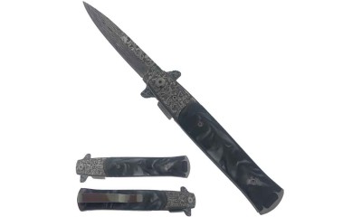 Falcon 8 3/4" Damascus Spring Assisted Knife KS1107DBK Falcon 8 3/4" Damascus Spring Assisted Knife KS1107DBK