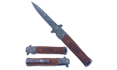 Falcon 8 3/4 Spring Assisted Knife Wood Handle KS1107DWD Falcon 8 3/4 Spring Assisted Knife Wood Handle KS1107DWD