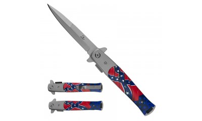 Falcon 8 3/4" Confederate Flag Spring Assisted Knife KS1107SCF Falcon 8 3/4" Confederate Flag Spring Assisted Knife KS1107SCF
