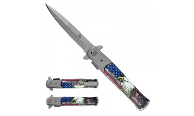Falcon 8 3/4" Eagle & Flag Spring Assisted Knife KS1107SEF Falcon 8 3/4" Eagle & Flag Spring Assisted Knife KS1107SEF