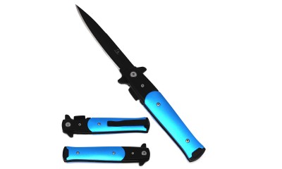 Falcon 8" Blue Handle Spring Assisted Knife KS1117BBL Falcon 8" Blue Handle Spring Assisted Knife KS1117BBL