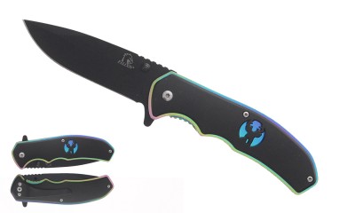 Falcon 8" Spring Assisted Knife Deer Silhouette KS1118D-BR Falcon 8" Spring Assisted Knife Deer Silhouette KS1118D-BR