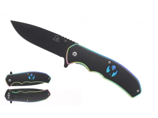 Falcon 8" Spring Assisted Knife Deer Silhouette KS1118D-BR