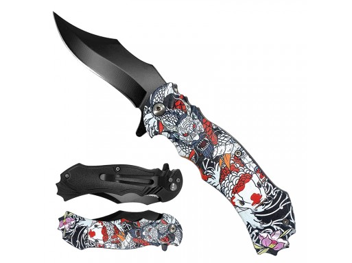 Falcon Dragon Handle Spring Assisted Knife KS1205-10