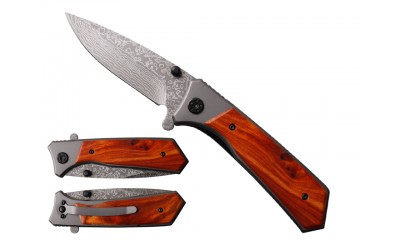 Falcon Spring Assisted Pocket Knife Wood Handle KS1457WD Falcon Spring Assisted Pocket Knife Wood Handle KS1457WD