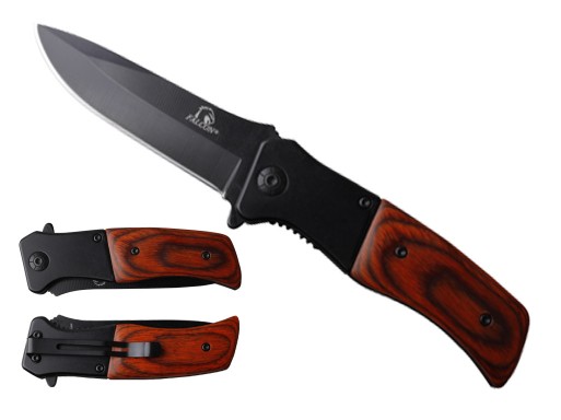 Falcon Spring Assisted Pocket Knife Wood Handle KS1459WD