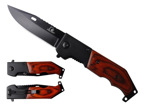 Falcon Spring Assisted Pocket Knife Wood Handle KS1460WD
