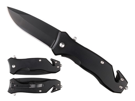 Falcon 3 3/4 " Black Spring Assisted Pocket Knife KS1475BK 