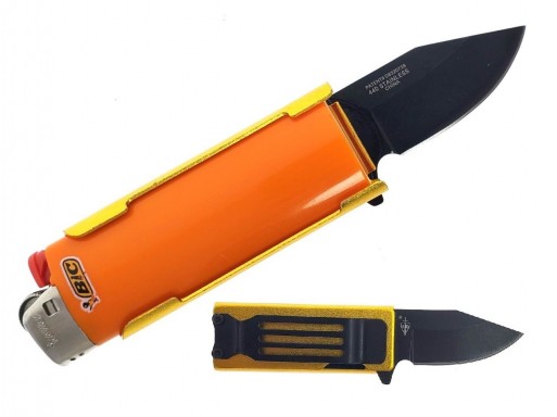 Falcon 4 1/2" Spring Assisted Lighter Knife Gold KS1516GD