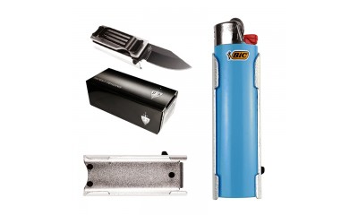 Falcon Spring Assisted Lighter Knife Silver KS1516SL Falcon Spring Assisted Lighter Knife Silver KS1516SL