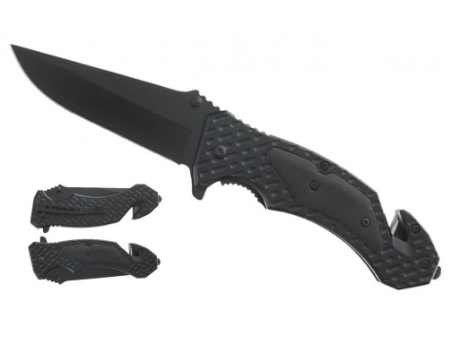 Falcon Spring Assisted Lighter Knife Silver KS1631BK