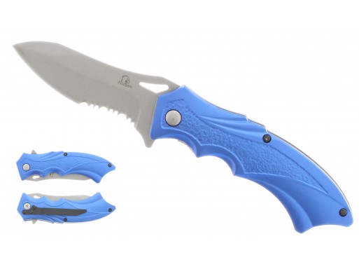 Falcon 7 3/4" Spring Assisted Pocket Knife Blue KS1649BL
