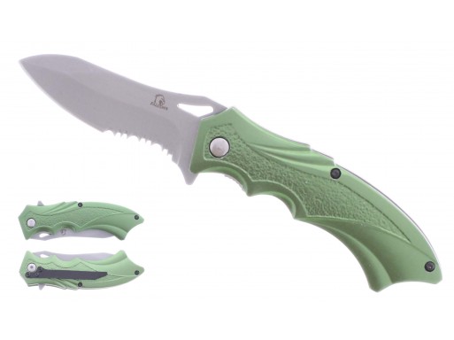 Falcon 7 3/4" Spring Assisted Pocket Knife Green KS1649GN