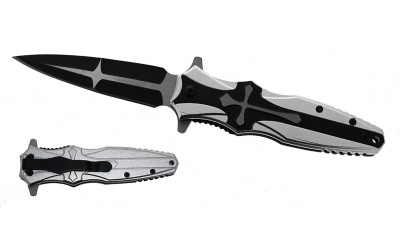 Falcon 8.5" Spring Assisted Knife-Blue Cross KS1724SL Falcon 8.5" Spring Assisted Knife-Blue Cross KS1724SL