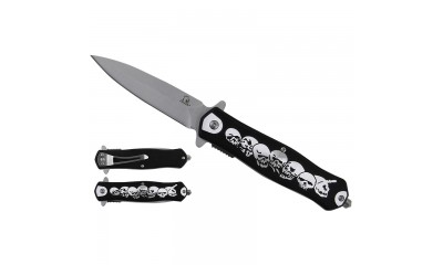 Falcon 8" Spring Assisted Knife Skull Handle KS2653BK Falcon 8" Spring Assisted Knife Skull Handle KS2653BK