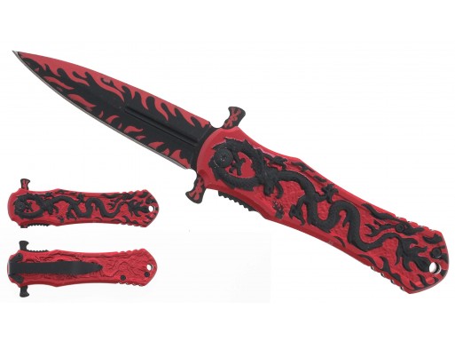 Falcon 8" Spring Assisted Pocket Knife KS2828BK-1