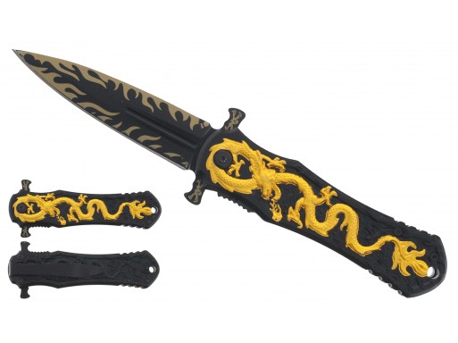 Falcon 8" Spring Assisted Pocket Knife KS2828GD