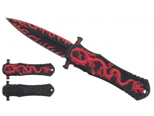 Falcon 8" Spring Assisted Pocket Knife KS2828RD