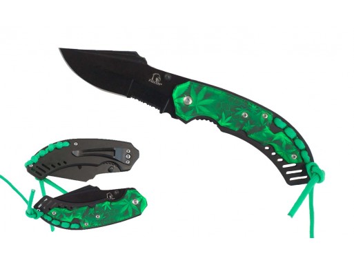 Falcon 8" Assisted Knife Camo ABS Handle & Paracord KS2847MA