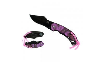 Falcon 8" Assisted Knife Camo ABS Handle & Paracord KS2847PP Falcon 8" Assisted Knife Camo ABS Handle & Paracord KS2847PP