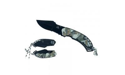 Falcon 8" Assisted Knife Camo ABS Handle & Paracord KS2847SN Falcon 8" Assisted Knife Camo ABS Handle & Paracord KS2847SN