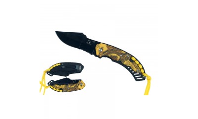 Falcon 8" Assisted Knife Camo ABS Handle & Paracord KS2847YL Falcon 8" Assisted Knife Camo ABS Handle & Paracord KS2847YL