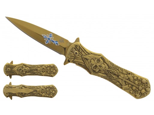 Falcon 8.25" Spring Assisted Knife KS3003GD