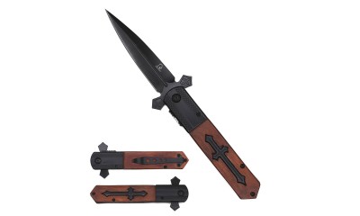 Falcon Spring Assisted Knife Wood Handle KS3004BWD Falcon Spring Assisted Knife Wood Handle KS3004BWD