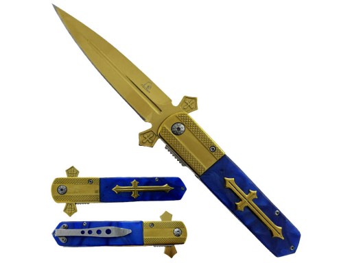 Falcon Spring Assisted Knife Wood Handle KS3004GBL