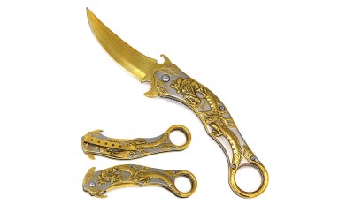 Falcon 8.25" Spring Assisted Pocket Knife KS3005GD Falcon 8.25" Spring Assisted Pocket Knife KS3005GD