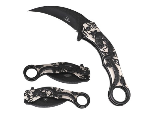 Falcon 8.25" Spring Assisted Pocket Knife KS3006BK