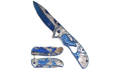 Falcon 8 1/2" Deer Spring Assisted Pocket Knife KS3007BL Falcon 8 1/2" Deer Spring Assisted Pocket Knife KS3007BL