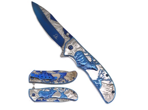 Falcon 8 1/2" Deer Spring Assisted Pocket Knife KS3007BL