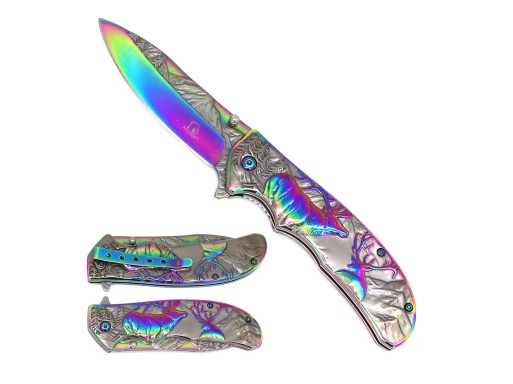 Falcon 8 1/2" Deer Spring Assisted Pocket Knife KS3007RB