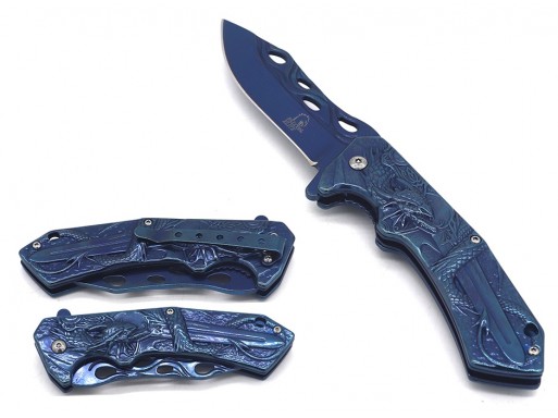 Falcon Spring Assisted Knife Dragon Handle KS30259BT