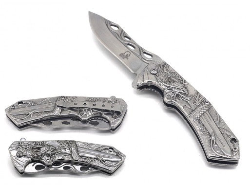 Falcon Spring Assisted Knife Dragon Handle KS30259CH