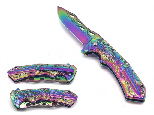 Falcon Spring Assisted Knife Dragon Handle KS30259RB