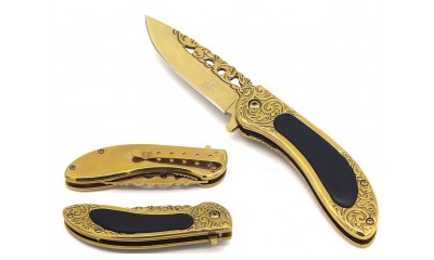 Falcon Spring Assisted Pocket Knife Engraved Handle KS30267GB Falcon Spring Assisted Pocket Knife Engraved Handle KS30267GB