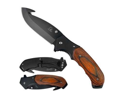 Falcon Spring Assisted Knife Wood Handle KS30279BWD