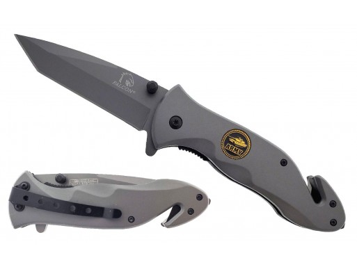 Falcon 8"  Spring Assisted Pocket Knife w/ Medallion KS3083GY-AR