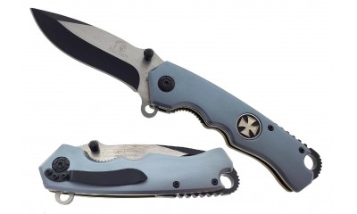 Falcon Spring Assisted Pocket Knife 2/ Medallion KS3083GY-CR Falcon Spring Assisted Pocket Knife 2/ Medallion KS3083GY-CR
