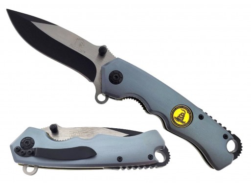 Falcon Spring Assisted Pocket Knife w/ Medallion  KS3083GY-DTOM