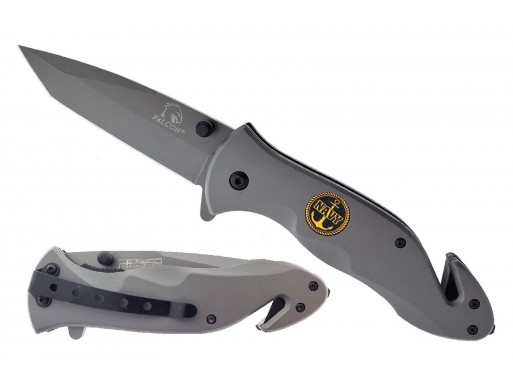 Falcon 8"  Spring Assisted Pocket Knife w/ Medallion KS3083GY-NV