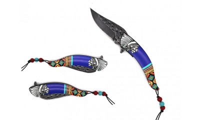 Falcon Native American Chief Spring Assisted Knife KS31237BL