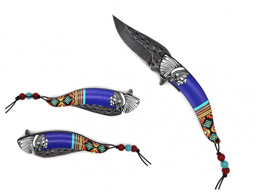 Falcon Native American Chief Spring Assisted Knife KS31237BL