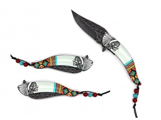 Falcon Native American Chief Spring Assisted Knife KS31237IV